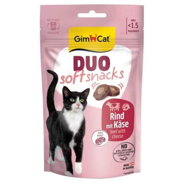 GimCat Duo Soft Shacks Sığır Etli ve Peynirli Kedi Ödül Maması 50 gr