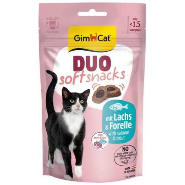 GimCat Duo Soft Snacks Somon ve Alabalıklı Kedi Ödülü 50gr
