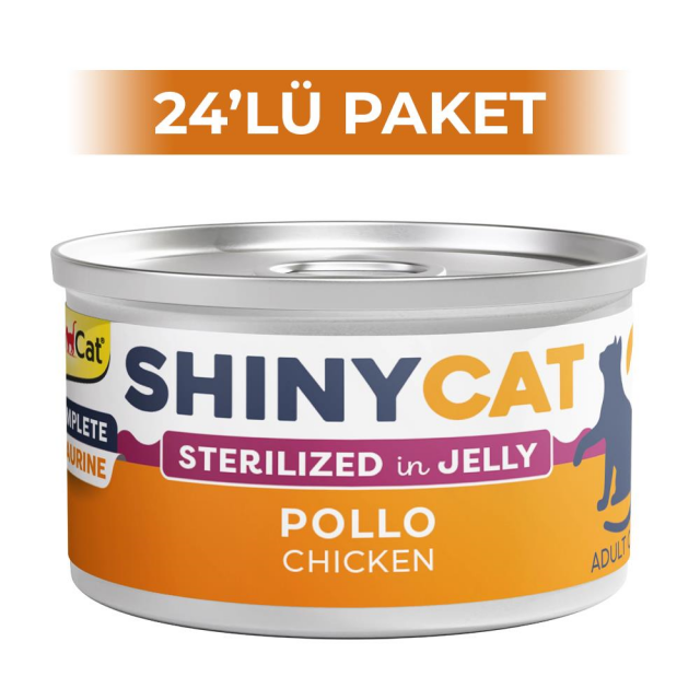GimCat Shinycat Jöle İçinde Tavuklu Kısırlaştırılmış Kedi Konservesi 70 gr 24 Adet