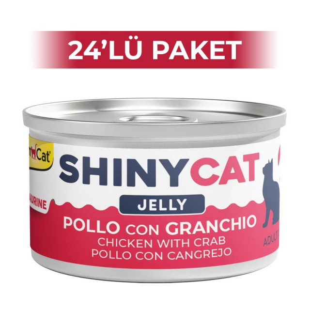 GimCat Shinycat Jöle İçinde Tavuklu ve Yengeçli Kedi Konservesi 70 gr 24 Adet