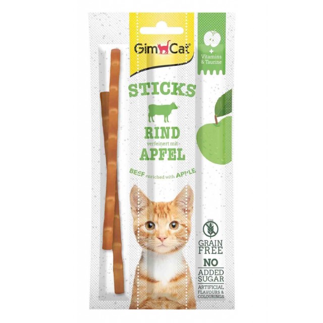 Gimcat Sp Duo Stick Sığır Etli ve Elmalı Kedi Ödül Çubuğu 15gr