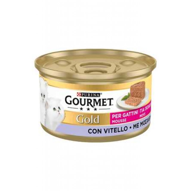 Gourmet Gold Kitten Mousse Veal Dana Etli Yavru Kedi Konservesi 85gr