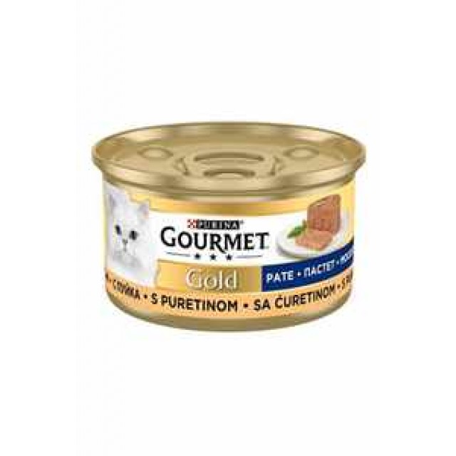 Gourmet Gold Kıyılmış Hindi Etli Yetişkin Kedi Konservesi 85gr