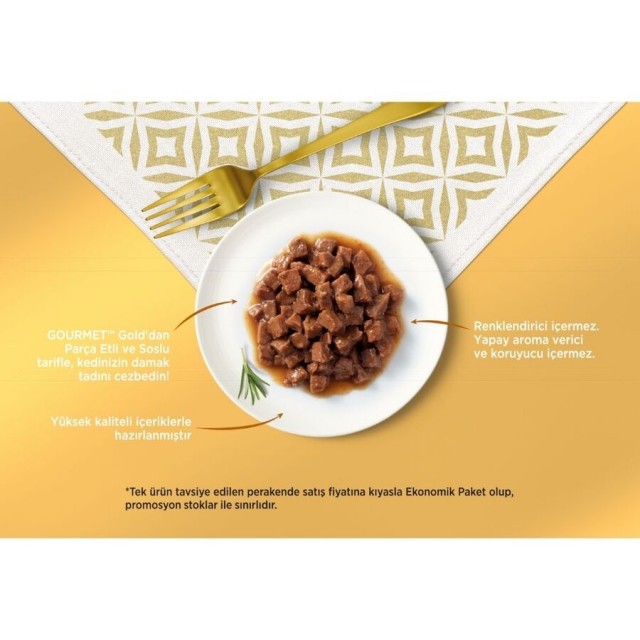 Gourmet Gold Parça Etli Karışık Kedi Konservesi 85gr 12 Adet