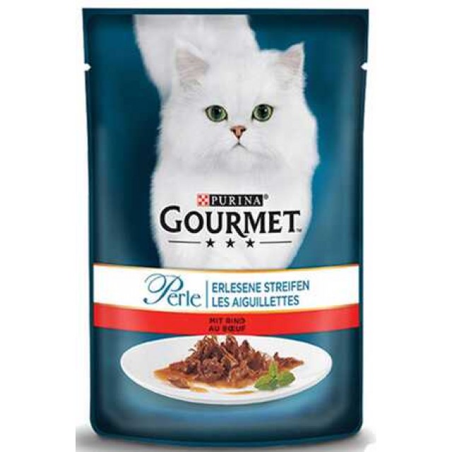 Gourmet Perle Izgara Sığır Etli Yetişkin Kedi Konservesi 85gr