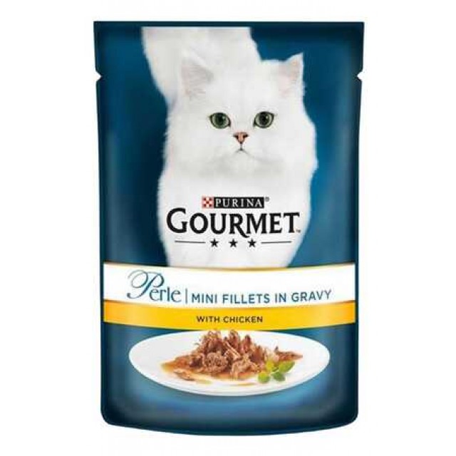 Gourmet Perle Parça Etli Izgara Tavuklu Yetişkin Kedi Konservesi 85gr