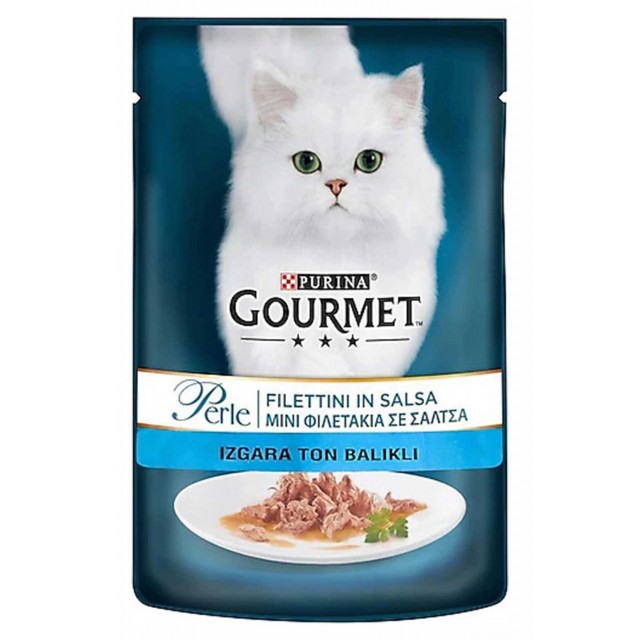 Gourmet Perle Parça Etli Izgara Ton Balıklı Yetişkin Kedi Konservesi 85gr