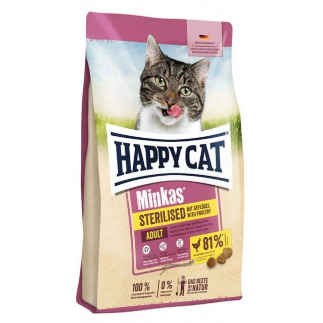 Happy Cat Minkas Tavuklu Kısırlaştırılmış Kedi Maması 1.5kg