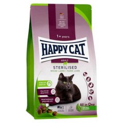 Happy Cat Weide Lamm Kuzu Etli Kısırlaştırılmış Kedi Maması 10kg
