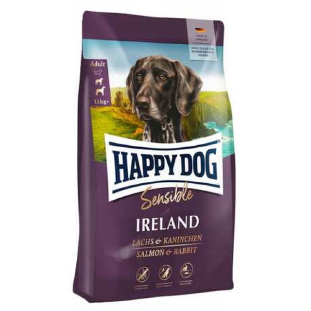 Happy Dog Ireland Somon Balıklı ve Tavşanlı Orta ve Büyük Irk Yetişkin Köpek Maması 4kg