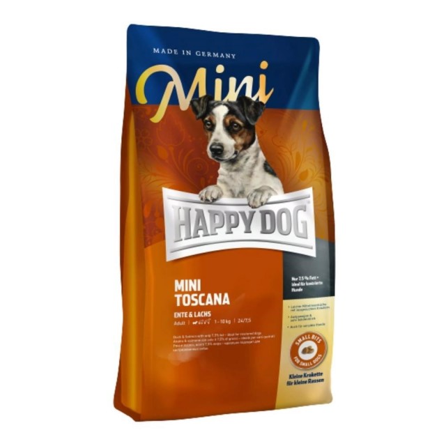 Happy Dog Mini Toscana Ördekli ve Balıklı Küçük Irk Yetişkin Köpek Maması 4 kg