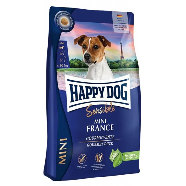 Happy Dog Sensible Mini France Ördekli Hassas Sindirim Sistemi Destekleyici Yetişkin Köpek Maması 4kg