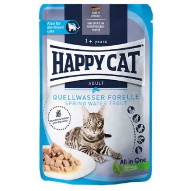 Happy Cat Alabalıklı Tahılsız Yetişkin Kedi Yaş Maması 85gr