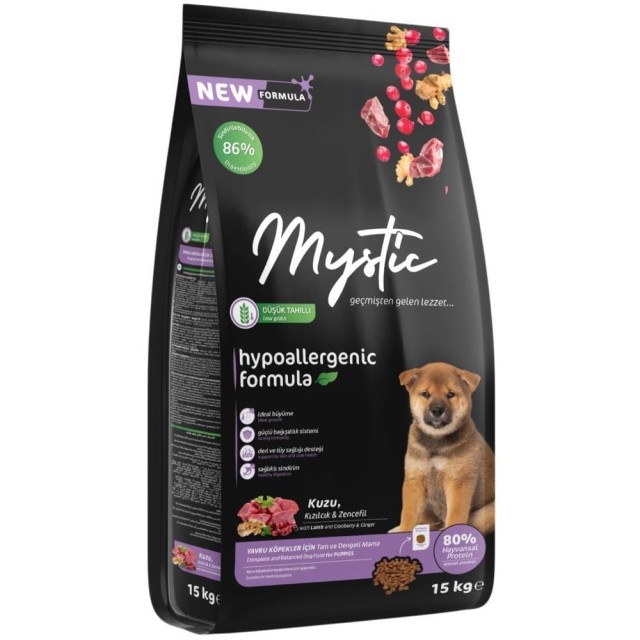Mystic Kuzu Etli Yetişkin Köpek Maması 15 kg - Hediyeli Mystic Köpek Mamaları