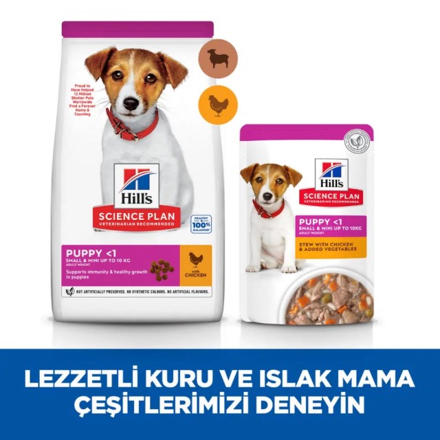 Hill's SCIENCE PLAN Kuzulu & Pirinçli Küçük ve Mini Irk Yavru Köpek Maması 1.5 Kg