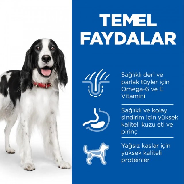 Hill's SCIENCE PLAN Kuzulu ve Pirinçli Orta Irk Yetişkin Köpek Maması 14 Kg