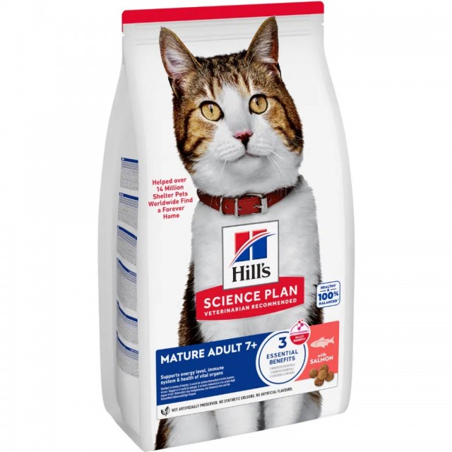 Hill's SCIENCE PLAN Somonlu +7 Yaşlı Kedi Maması 1.5 Kg