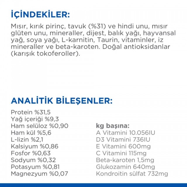 Hill's SCIENCE PLAN Tavuklu Kısırlaştırılmış +7 Yaşlı Kedi Maması 1.5 Kg