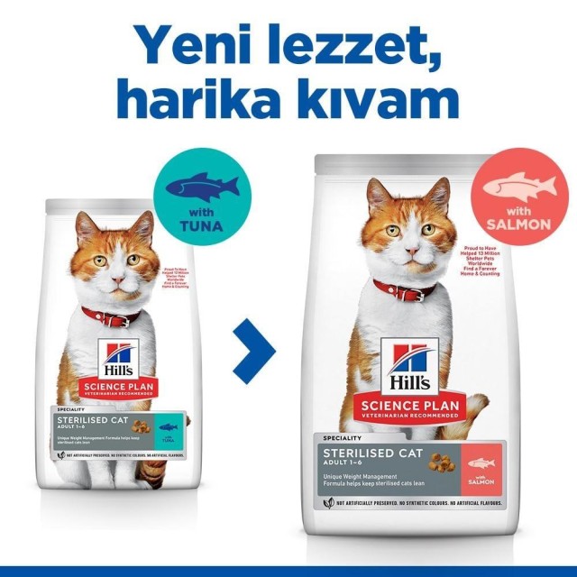 Hill's Somonlu Kısırlaştırılmış Kuru Kedi Maması 10 kg