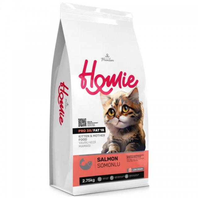 Homie Düşük Tahıllı Mother & Kitten Somonlu Yavru Kedi Maması 2.75 Kg