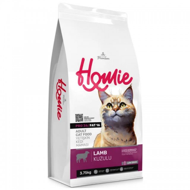 Homie Süper Premium Düşük Tahıllı Kuzu Etli Yetişkin Kedi Maması 3.75 Kg