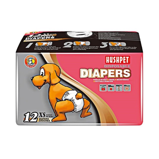 Hushpet Minik Irklar için Köpek Bezi Xs 2-4 kg 12'li