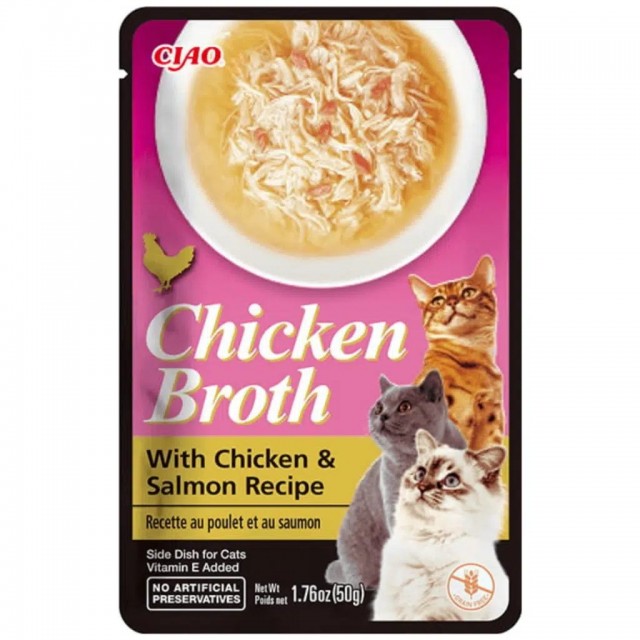 inaba Ciao Broth Tavuk Sulu ve Somonlu Kedi Çorbası 50 Gr