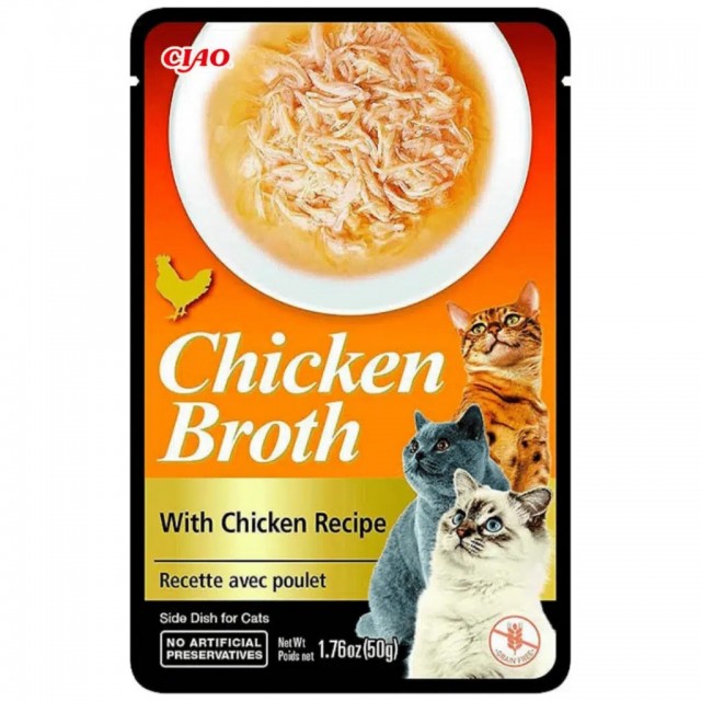 inaba Ciao Broth Tavuk Sulu ve Tavuklu Kedi Çorbası 50 Gr