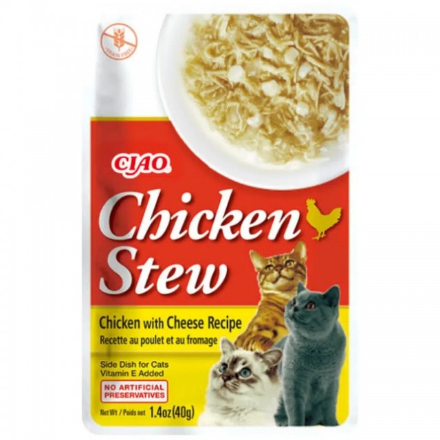inaba Ciao Chicken Stew Tavuk Güveçli ve Peynirli Pate Kedi Yaş Maması 40 Gr