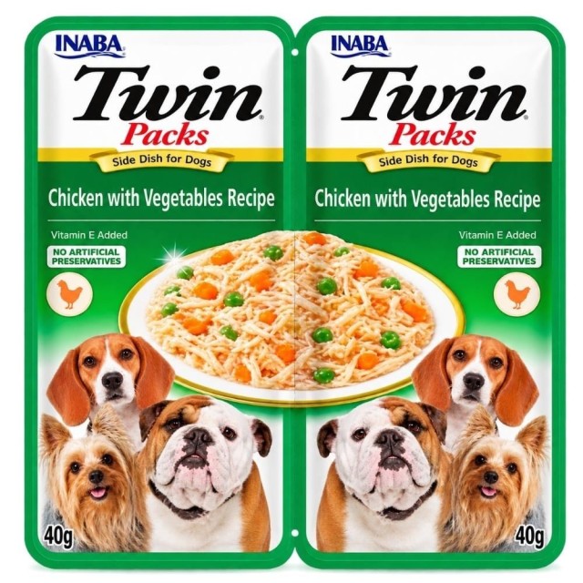 Inaba Twin Packs Tavuklu ve Sebzeli Köpek Ödül Maması 40 gr 2'li