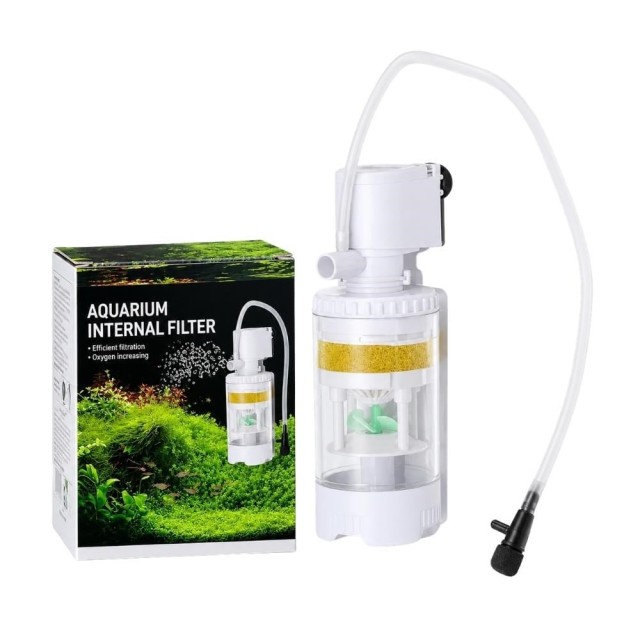 Jingye Akvaryum Silindir İç Filtre Beyaz 500L/H 6W