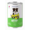 King Sos İçerisinde Et Parçacıklı Dana Etli Köpek Konservesi 400gr