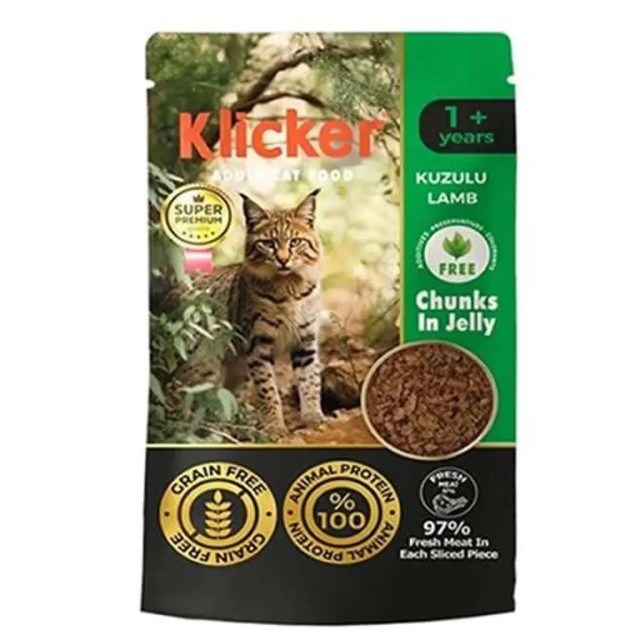 Klicker Chunk Kuzulu Kedi Konservesi Jelly 85 Gr