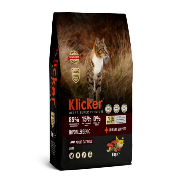 Klicker Kuzulu Hippoalerjenik Yetişkin Kedi Maması 1 Kg