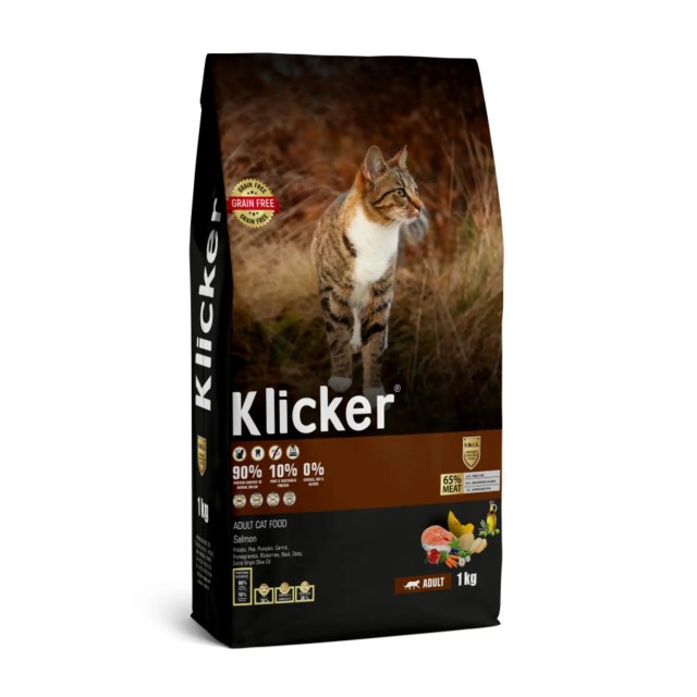 Klicker Somonlu Yetişkin Kedi Maması 1 Kg