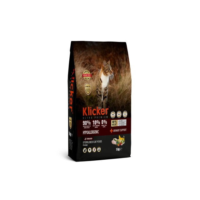 Klicker Tavuklu Kısır Yetişkin Kedi Maması 1 Kg