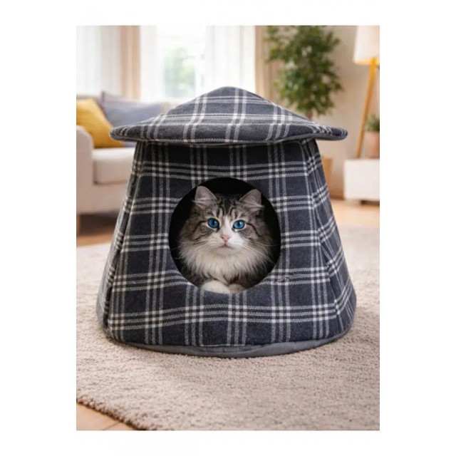 Lavista Panço Kapalı Kedi Yatağı 40*40*45 H