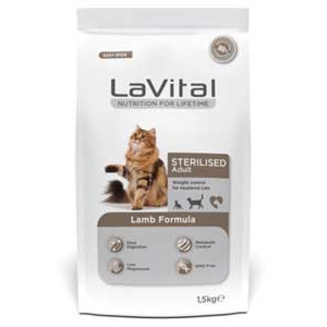 LaVital Kuzulu Kısırlaştırılmış Kedi Maması 1.5kg