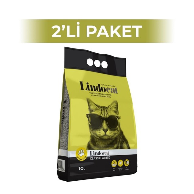 Lindo Cat Kokusuz Kalın Taneli Topaklanan Kedi Kumu 10 lt 2 Adet