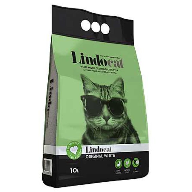 Lindocat Original İnce Taneli Kokusuz Topaklanan Kedi Kumu 10lt