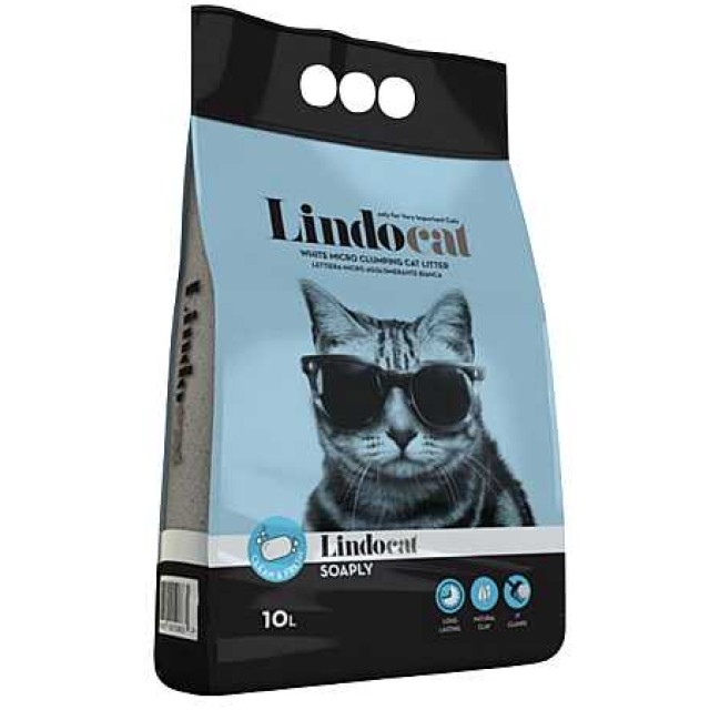 Lindocat Soaply Marsilya Sabunlu İnce Taneli Kedi Kumu 10lt