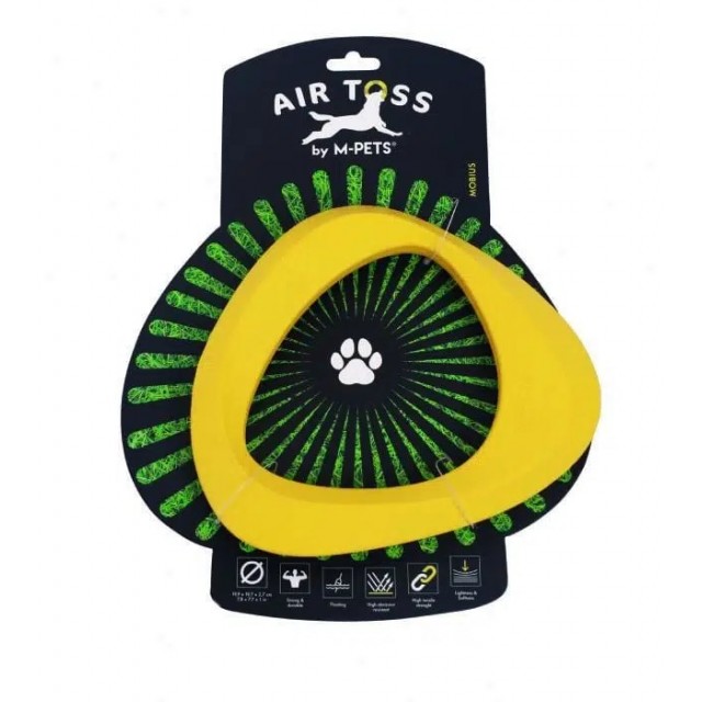 M-Pets Air Toss Mobius Dayanıklı Suda Yüzen Köpek Oyuncağı Sarı 10658206