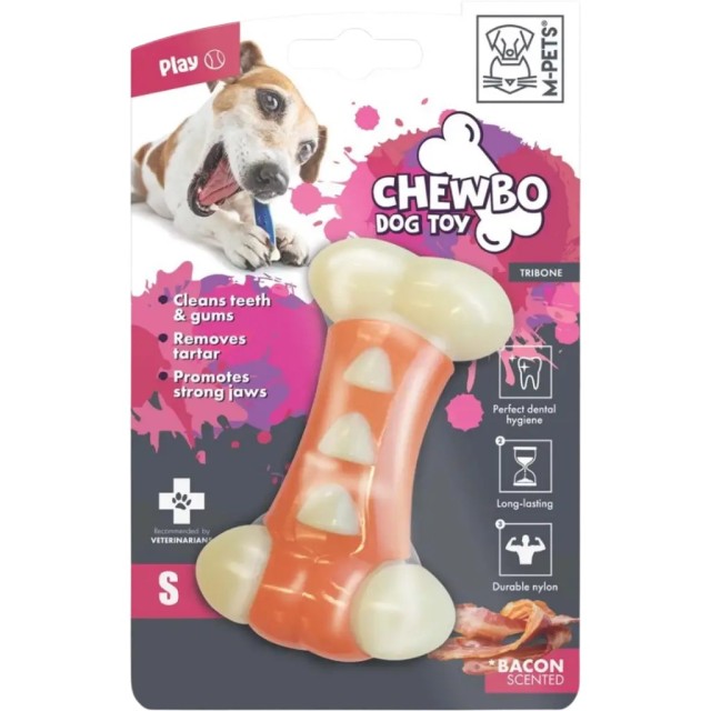 M-Pets Chewbo Tribone Dental Et Aromalı Köpek Oyuncağı Small