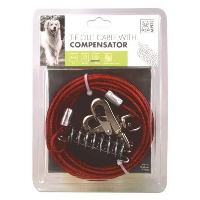 M-pets Compensator Köpek Bahçe Bağlama Çelik Halatı 5 M 10801405