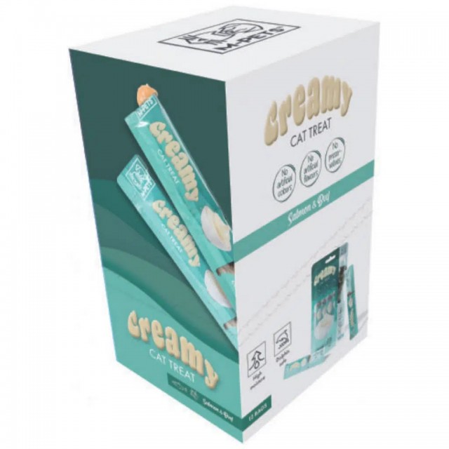 M-PETS Creamy Somon Balıklı ve Sığır Etli Krema Kedi Ödülü 4x15 Gr
