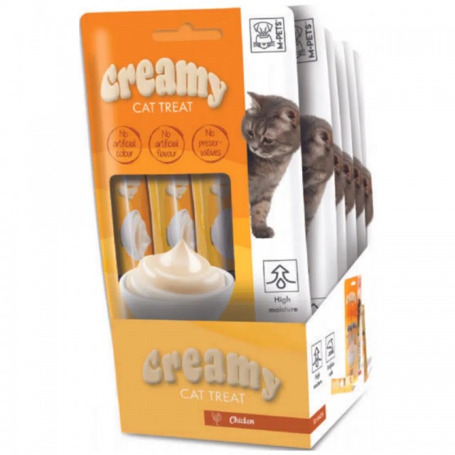 M-PETS Creamy Tavuklu Krema Kedi Ödülü 4x15 Gr