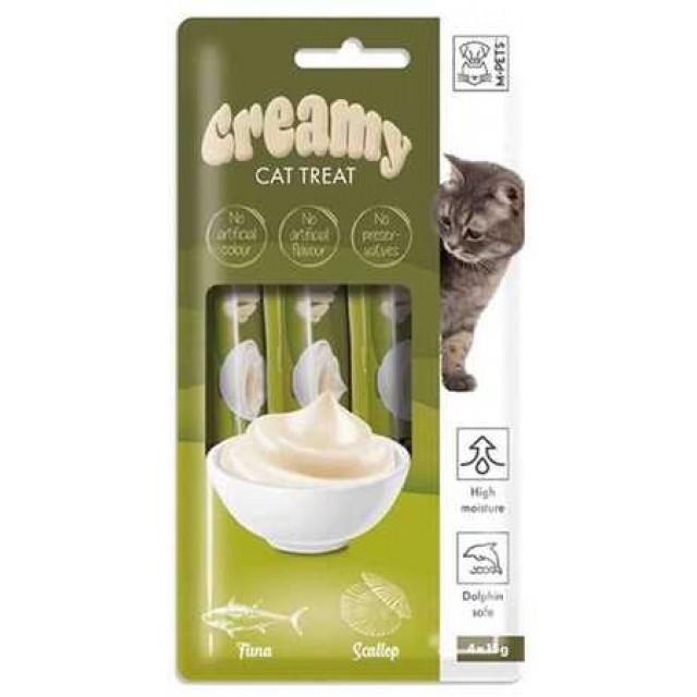 Creamy Ton Balıklı Deniz Taraklı Kedi Ödülü 4x15gr