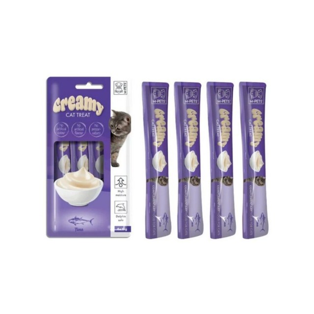 M-Pets Creamy Ton Balıklı Krema Kedi Ödülü 4x15gr
