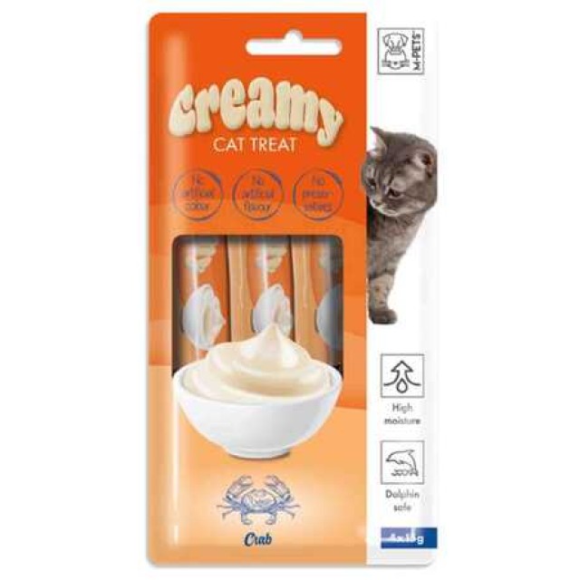 M-Pets Creamy Yengeçli Krema Kedi Ödül Maması 4x15gr