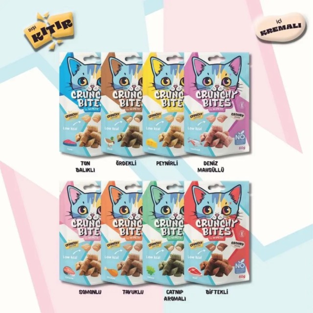 M-Pets Crunchy Bites Ton Balıklı Kedi Ödülü 60 Gr